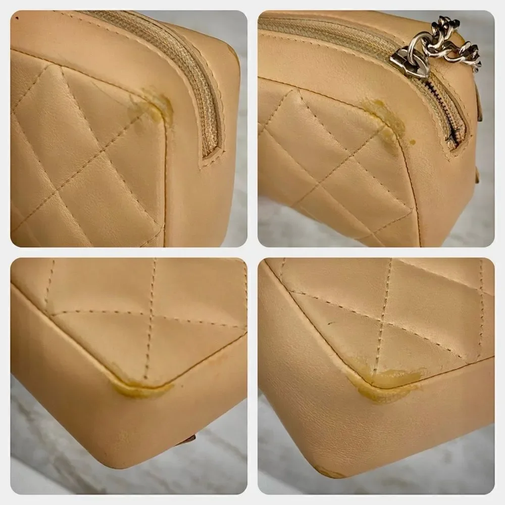 CHANEL CC Cambon line leather pouch Beige/orange - Picture 12 of 15